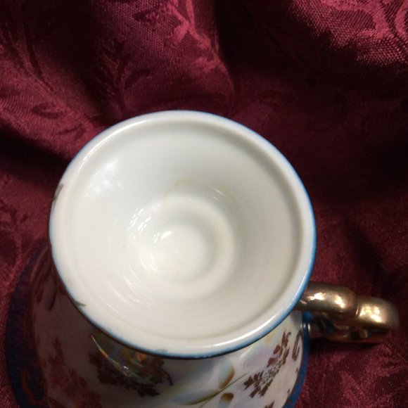 Royal Sealy Japan Iridescent Blue Gold Teacup - Picture 6 of 14